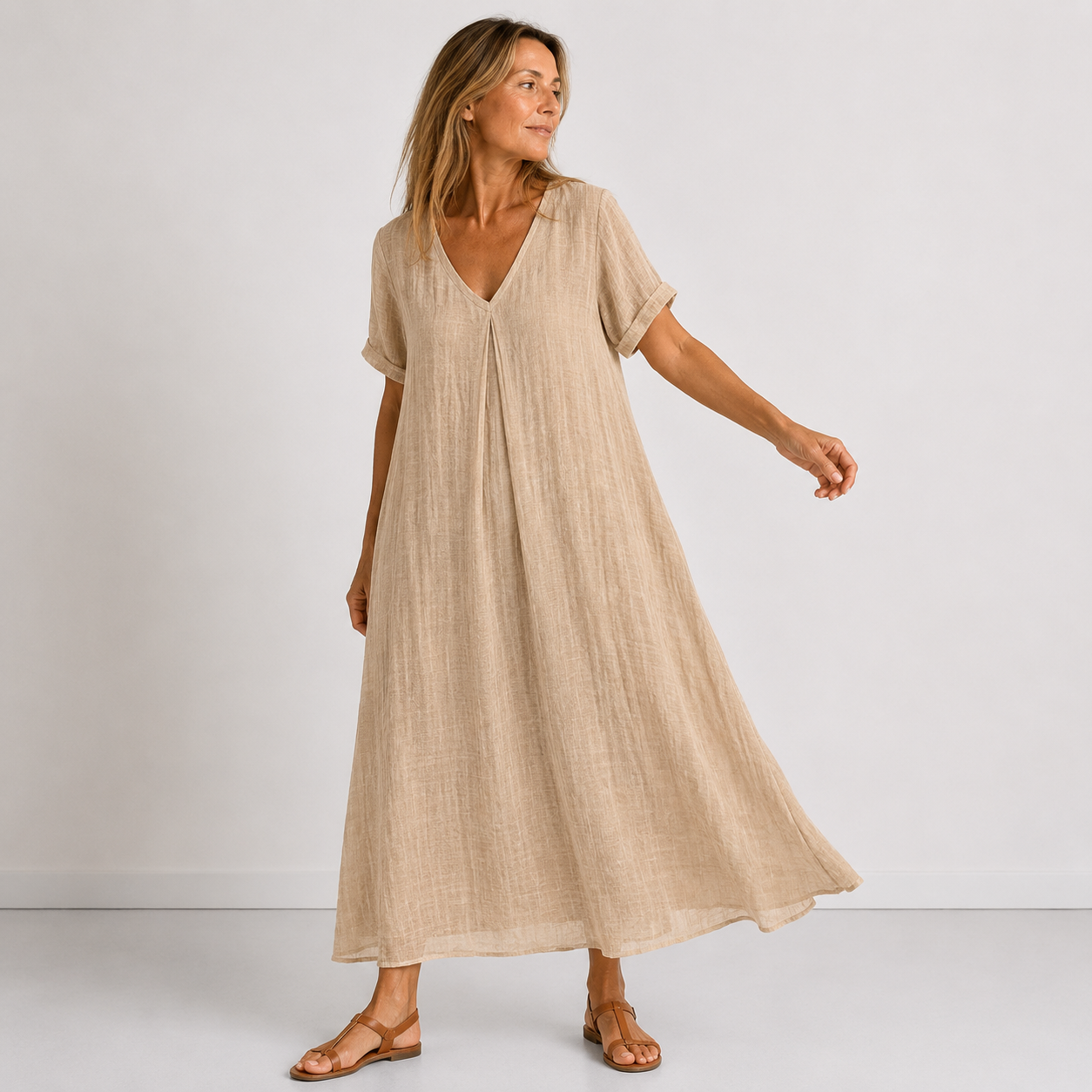 Violette | The Flowing V-Neck Resort Maxi Dress