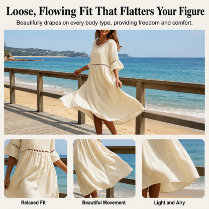 Lena | The Romantic Lace-Trimmed Bohemian Breeze Dress