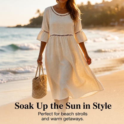 Lena | The Romantic Lace-Trimmed Bohemian Breeze Dress