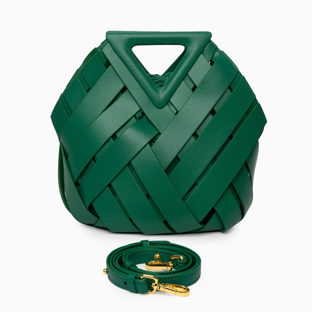 Elara | The Sculpted Intricate-Weave Origami Handbag