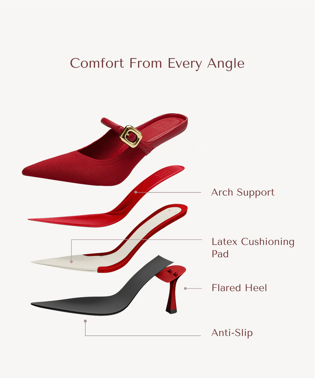Grace |  The Fly-Woven Lithe Stiletto Mule