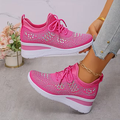 Owen | The Podiatric Cushion-Wedge Rhinestone Sneaker