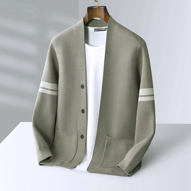 Julion | The Premium Merino Blend Varsity Knit Cardigan