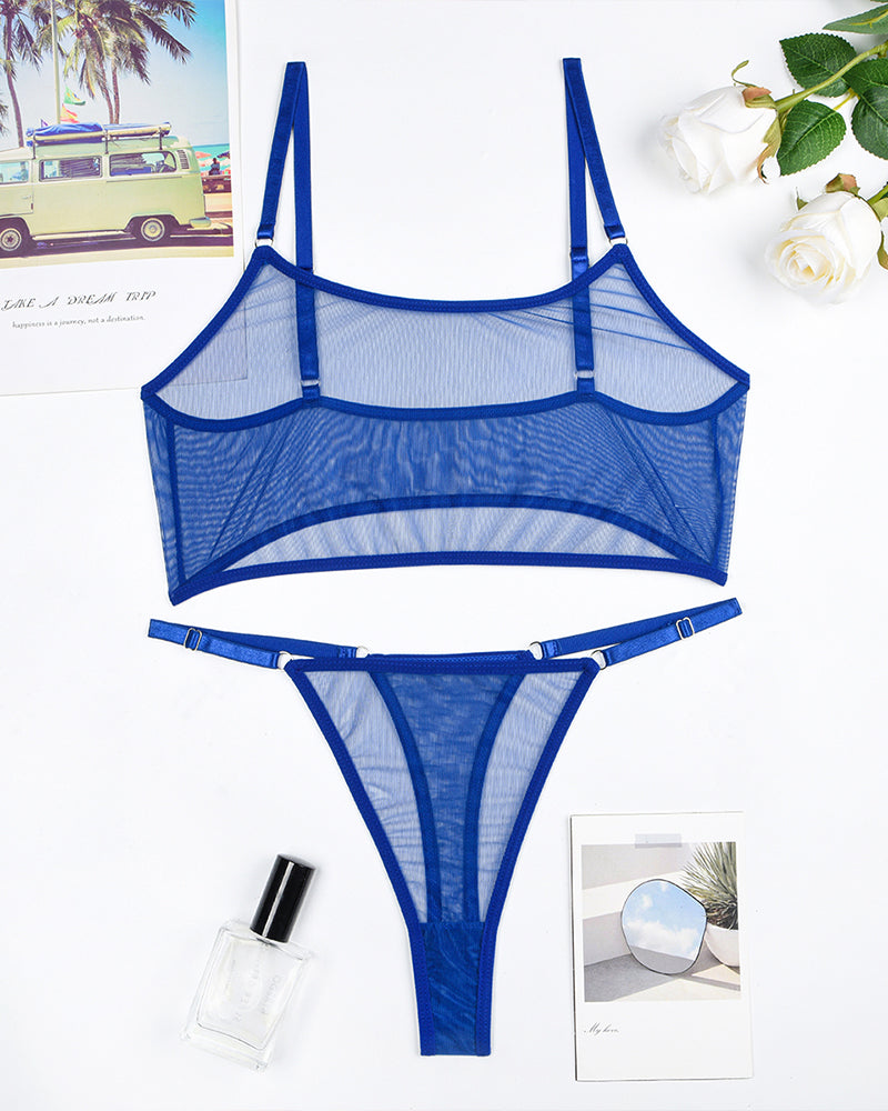 Camisole | The Adjustable See-Through Mesh Lingerie Set