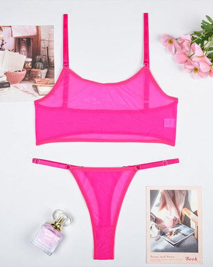 Camisole | The Adjustable See-Through Mesh Lingerie Set