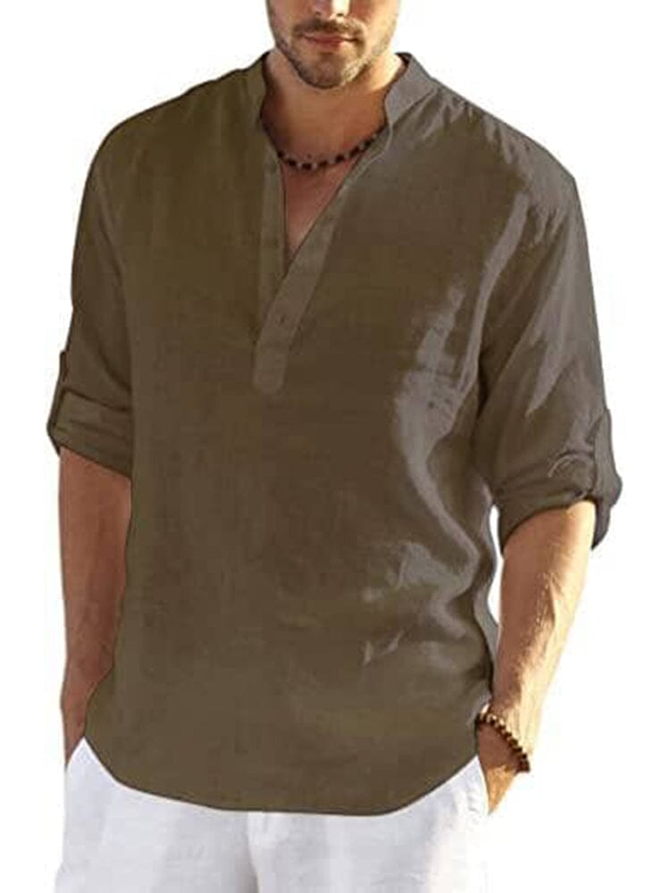 Henley | The Premium Cotton-Hemp Casual Artisan Shirt