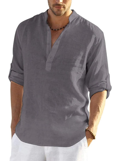 Henley | The Premium Cotton-Hemp Casual Artisan Shirt