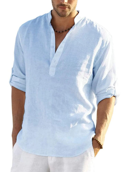 Henley | The Premium Cotton-Hemp Casual Artisan Shirt