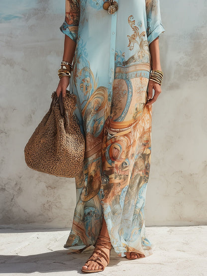 Cleo | The Mediterranean Linen-Style Shirt Dress