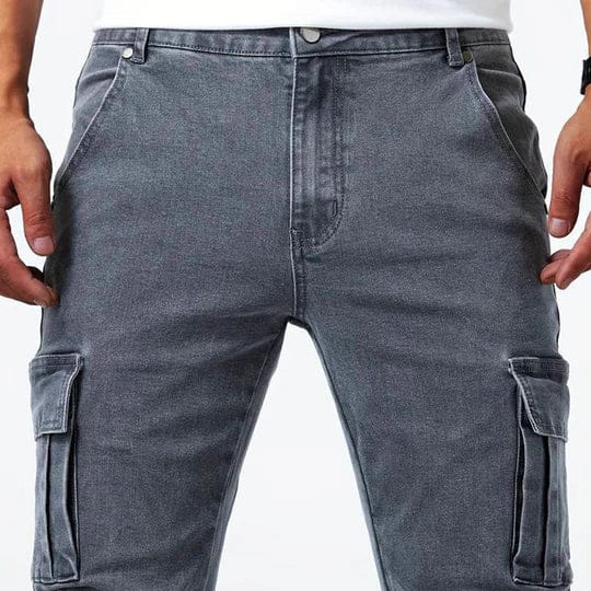 Brent |The Modern Slim-Fit Stretch Denim Cargo Pants