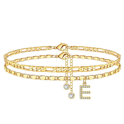 Gold | The Multi-Strand Shimmering Cubic Zirconia Anklet