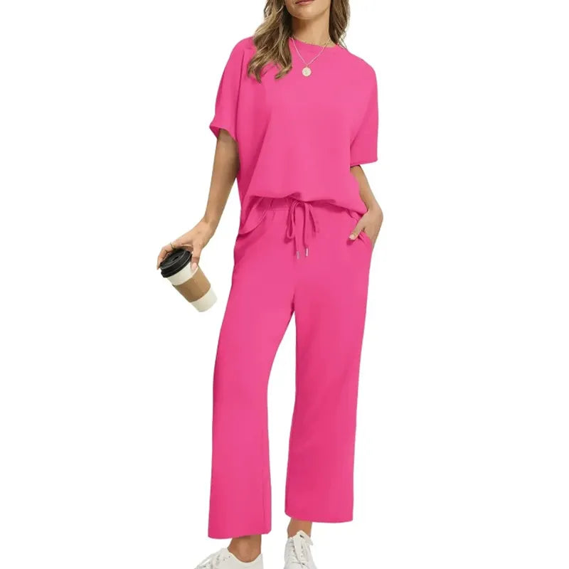 Rachel | The Relaxed Soft-Knit Half-Sleeve Ankle Set
