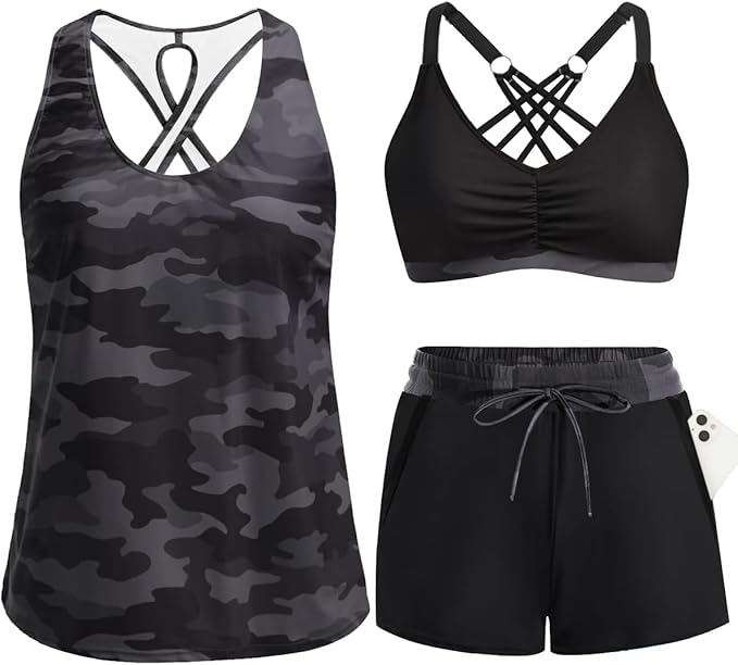 Amy | The Tri-Component Modular Active-Utility Tankini Set