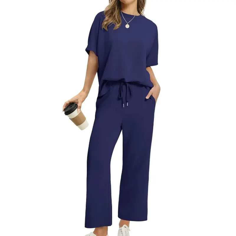Rachel | The Relaxed Soft-Knit Half-Sleeve Ankle Set