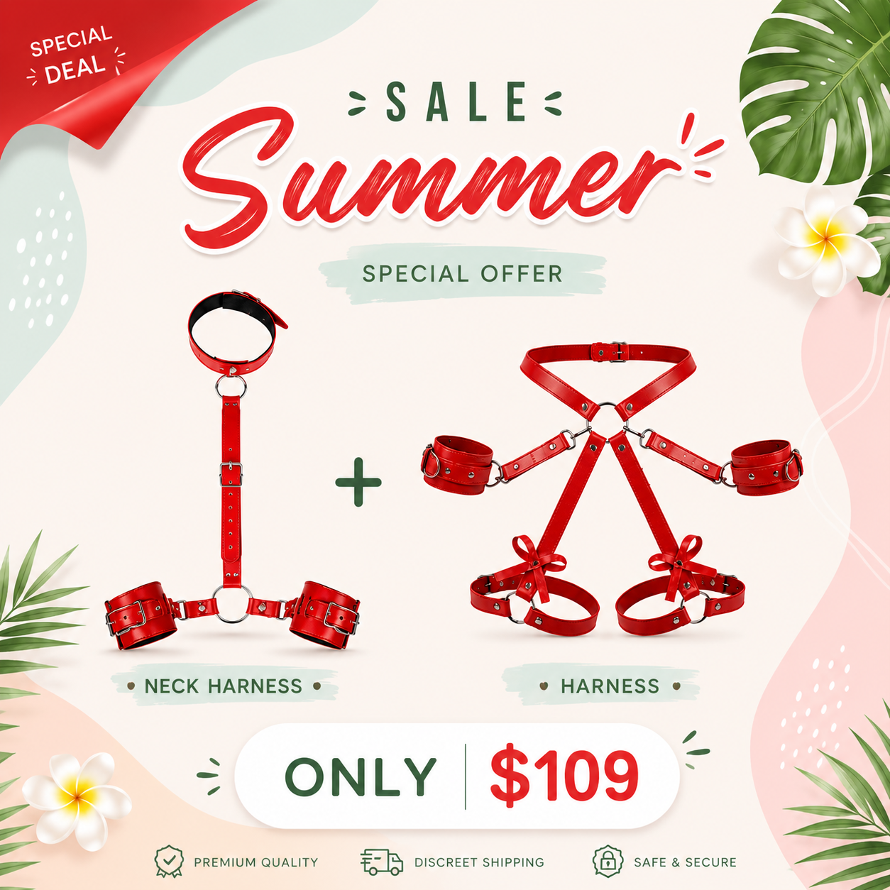 Sweeney | The Avant-Garde Synthetic Leather Bow Harness