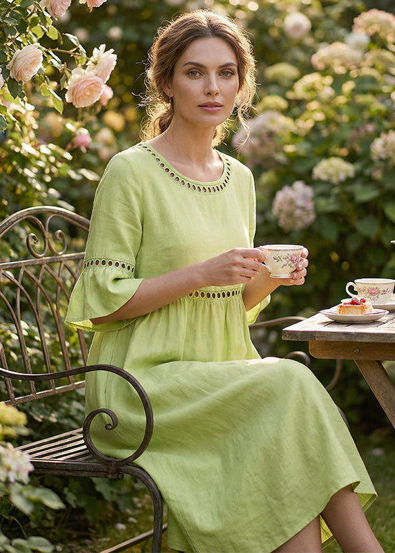 Lena | The Romantic Lace-Trimmed Bohemian Breeze Dress
