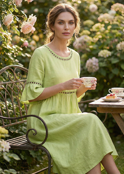 Lena | The Romantic Lace-Trimmed Bohemian Breeze Dress