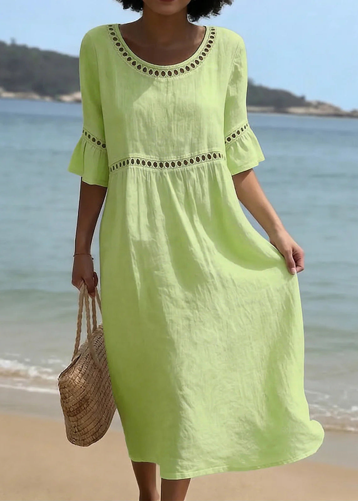 Lena | The Romantic Lace-Trimmed Bohemian Breeze Dress