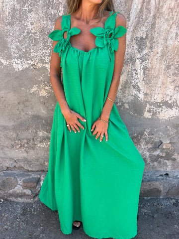 Flory | The Sculpted U-Neck Flowing Silhouette Midi