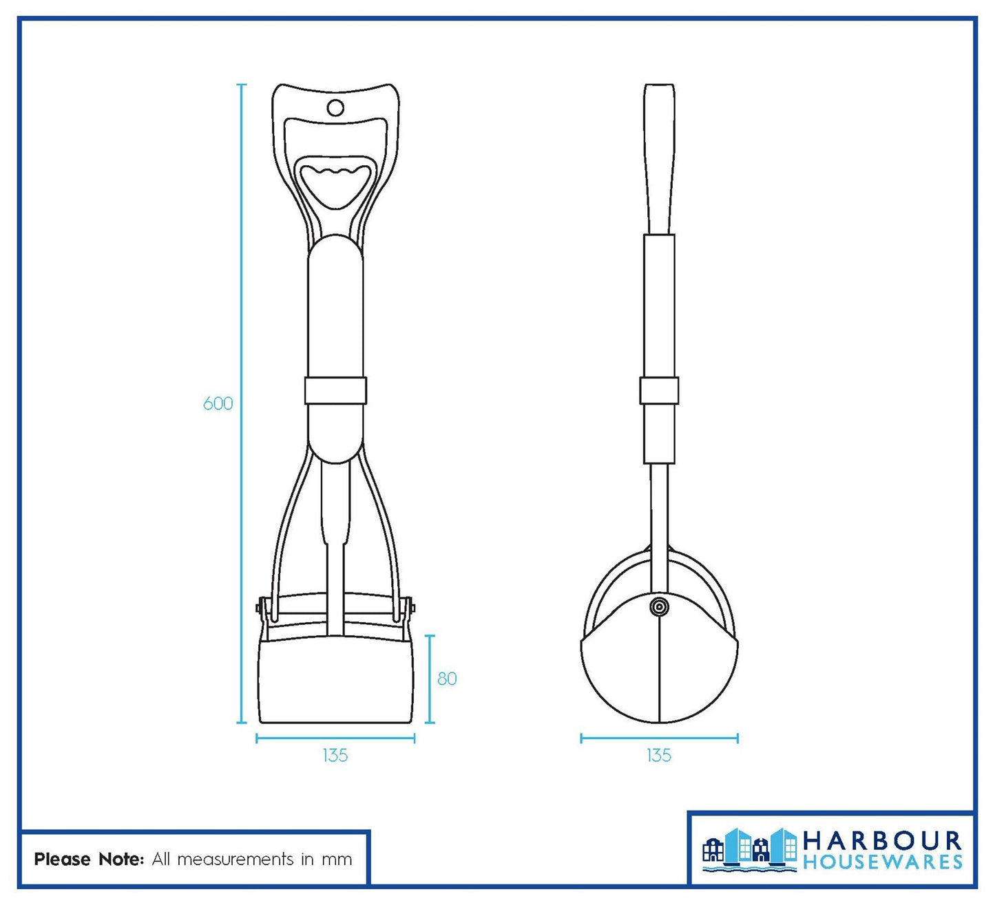 Pooper Scooper | The 60cm Foldable Long-Handle Waste Capture System