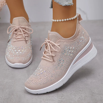 Owen | The Podiatric Cushion-Wedge Rhinestone Sneaker
