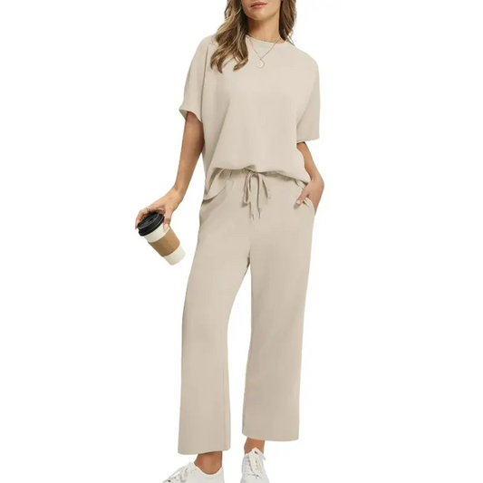 Rachel | The Relaxed Soft-Knit Half-Sleeve Ankle Set