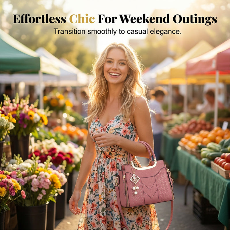 Nikki | The V-Quilted Structured Crossbody Tote