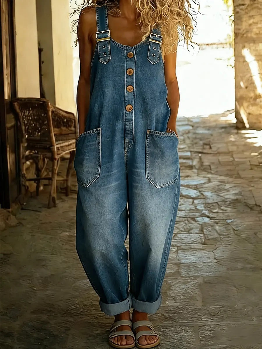Camy | The Slouchy Vintage Denim Relaxed Dungaree