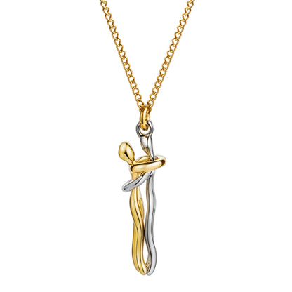Love | The Hugging Figure Sentiment Gold Necklace