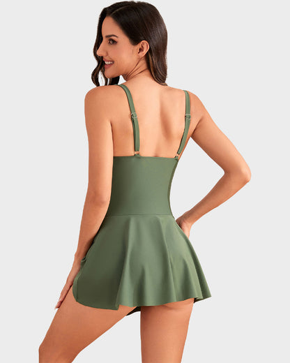Romee | The Flounce-Skirt Side-Tie One-Piece Swimsuit