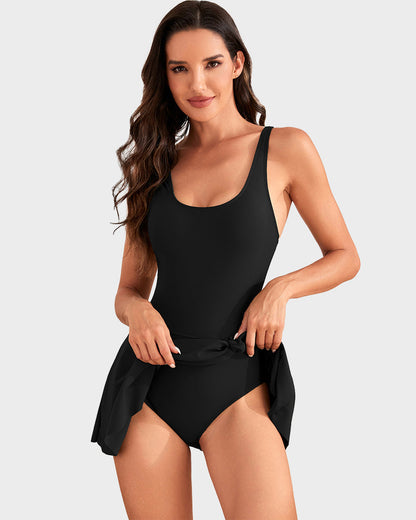 Romee | The Flounce-Skirt Side-Tie One-Piece Swimsuit