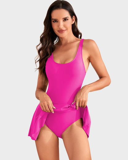 Romee | The Flounce-Skirt Side-Tie One-Piece Swimsuit