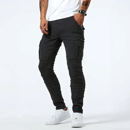 Brent |The Modern Slim-Fit Stretch Denim Cargo Pants