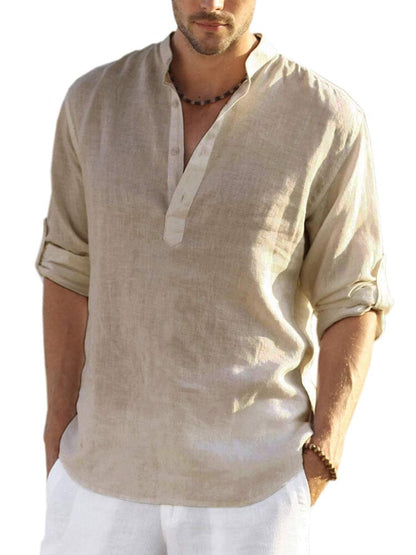 Henley | The Premium Cotton-Hemp Casual Artisan Shirt