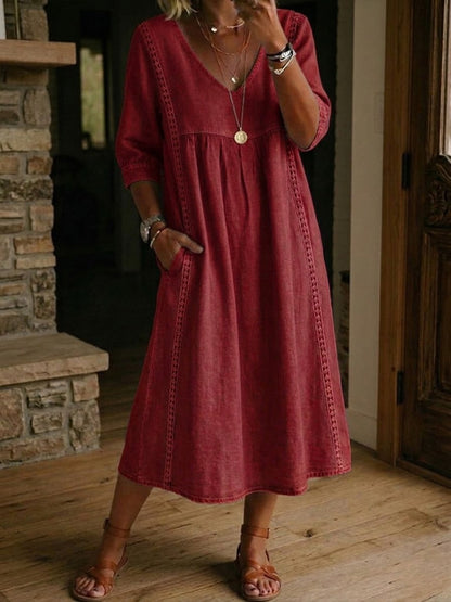 Floral | The Botanical Patchwork Cotton-Linen Maxi