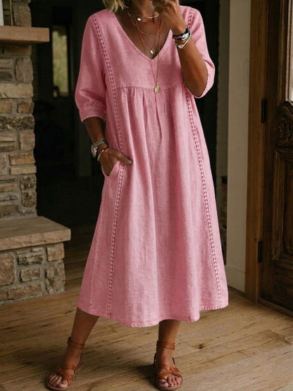 Floral | The Botanical Patchwork Cotton-Linen Maxi