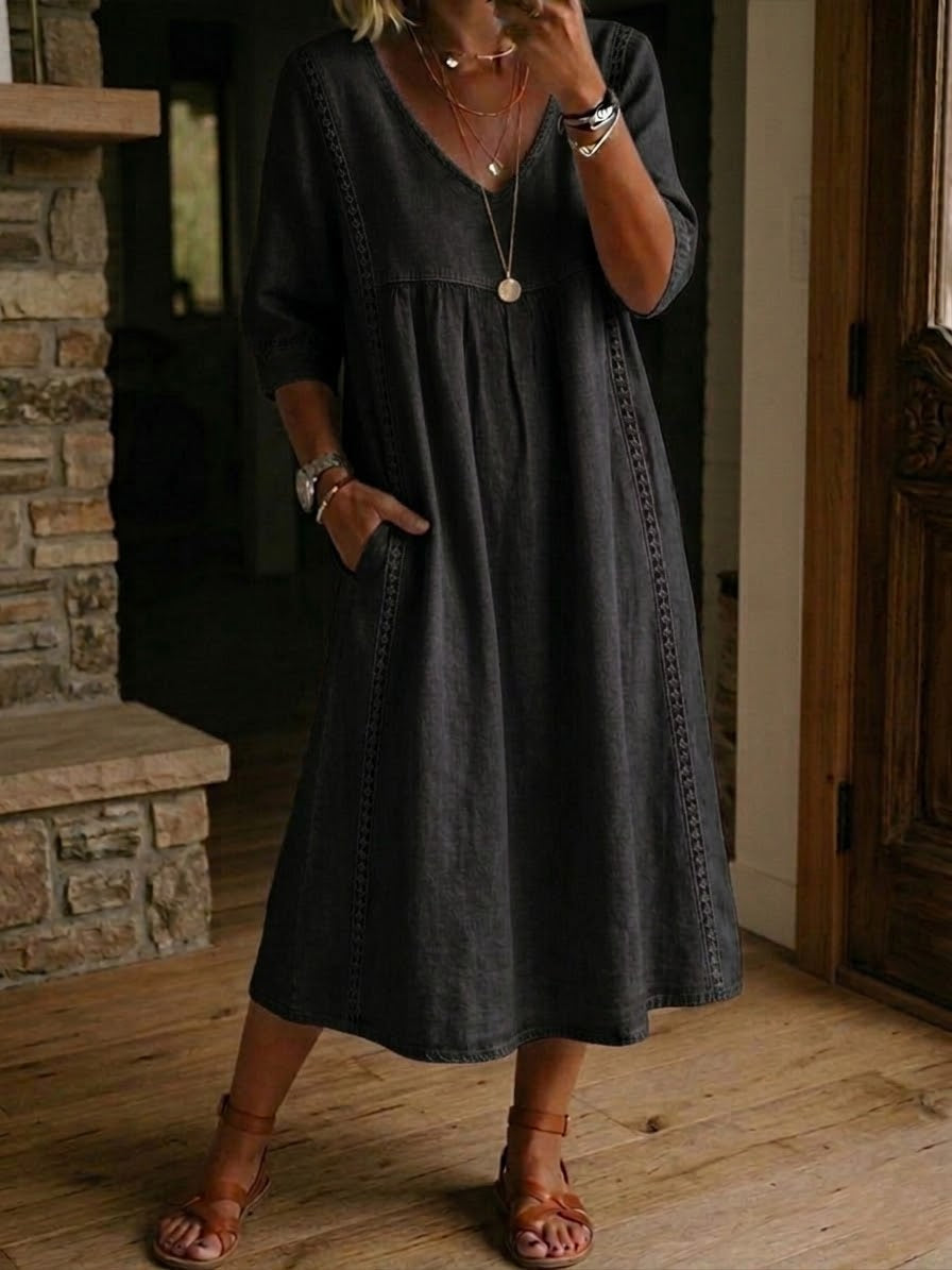 Floral | The Botanical Patchwork Cotton-Linen Maxi