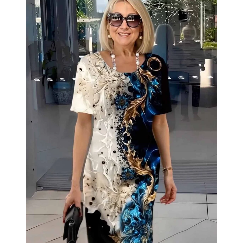 Macy | The Botanical A-Line Fluid Motion Day Dress