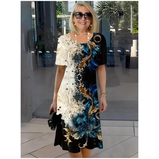 Macy | The Botanical A-Line Fluid Motion Day Dress