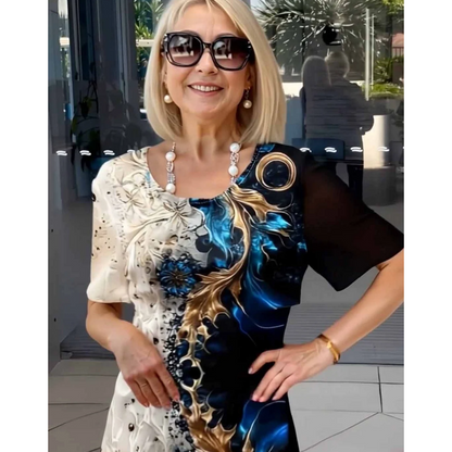 Macy | The Botanical A-Line Fluid Motion Day Dress
