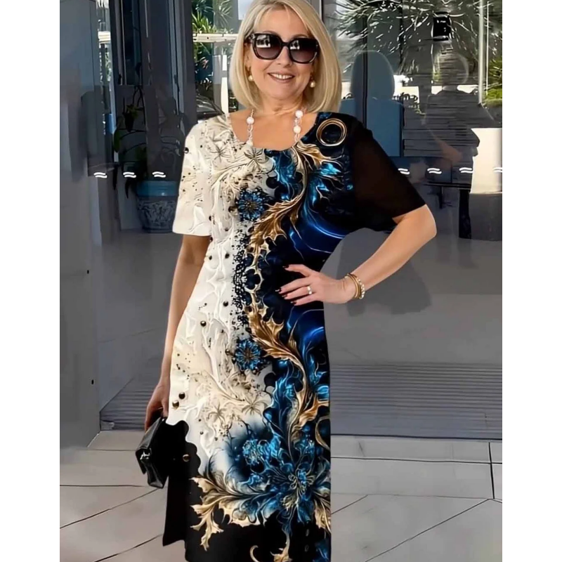 Macy | The Botanical A-Line Fluid Motion Day Dress
