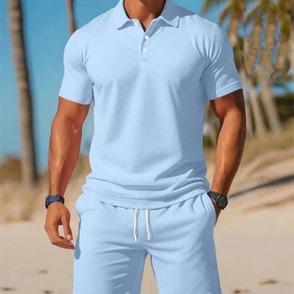 Vince | The Men's Breathable Athletic Polo & Shorts Set